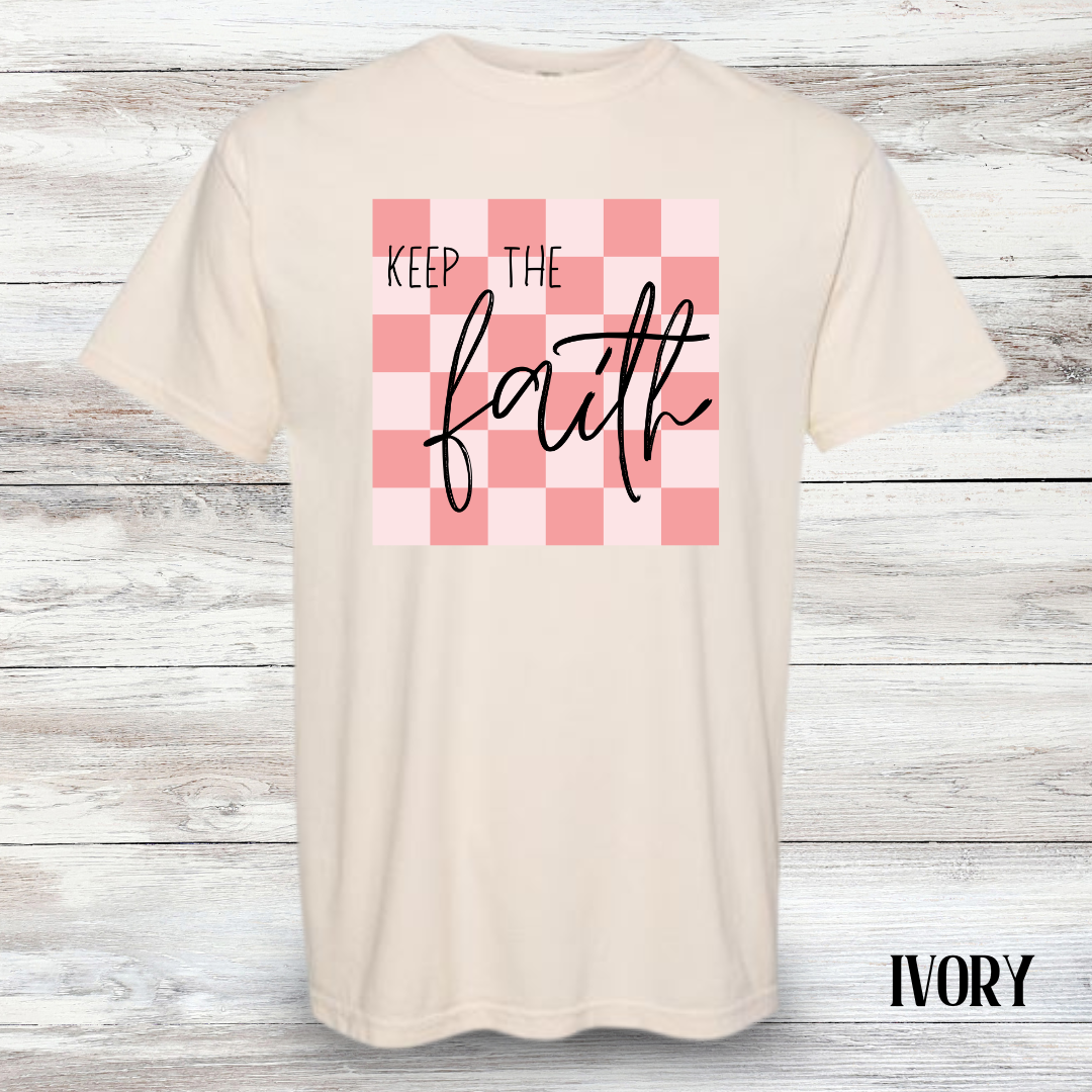Keep The Faith Checkered Tee - Adult