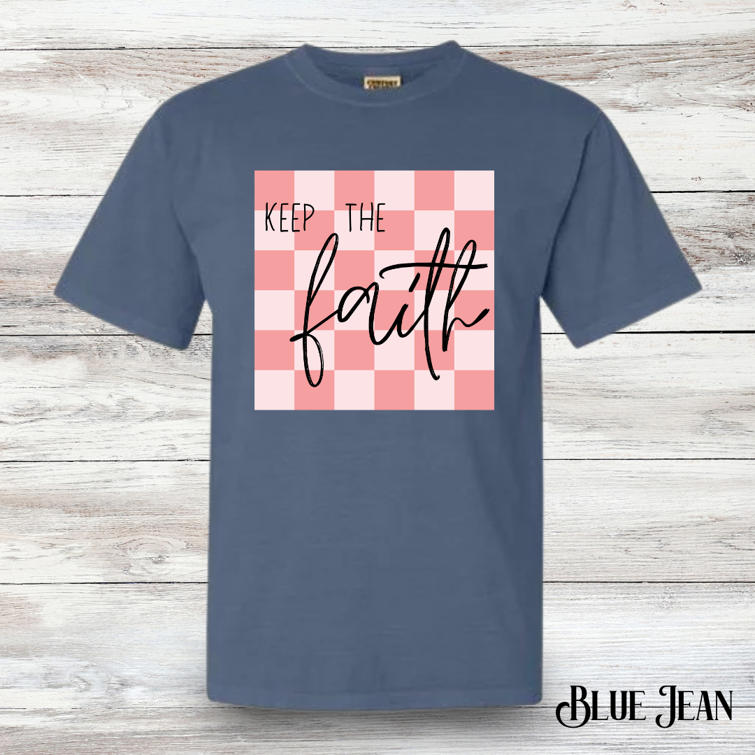 Keep The Faith Checkered Tee - Adult