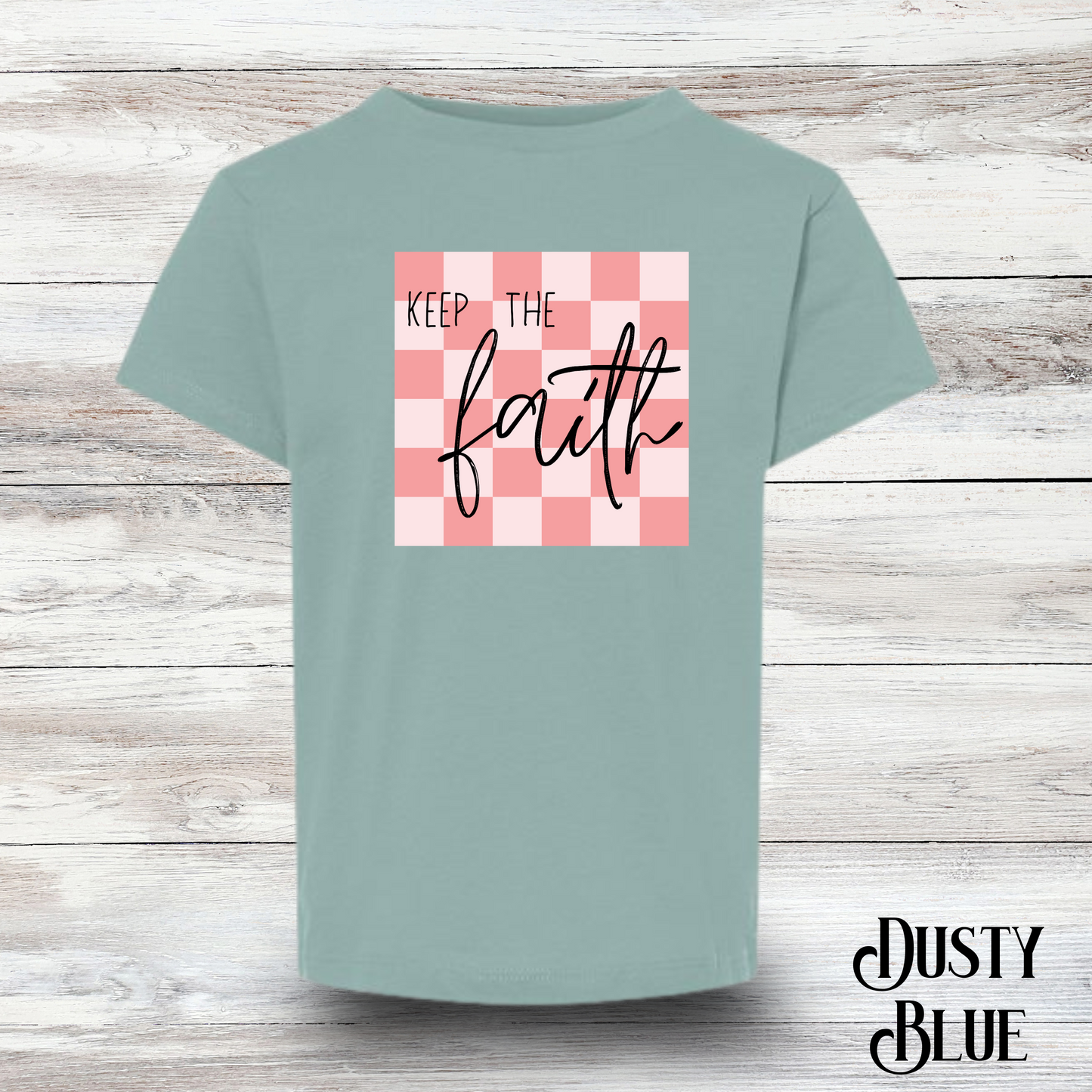 Keep The Faith Checkered Tee - Toddler