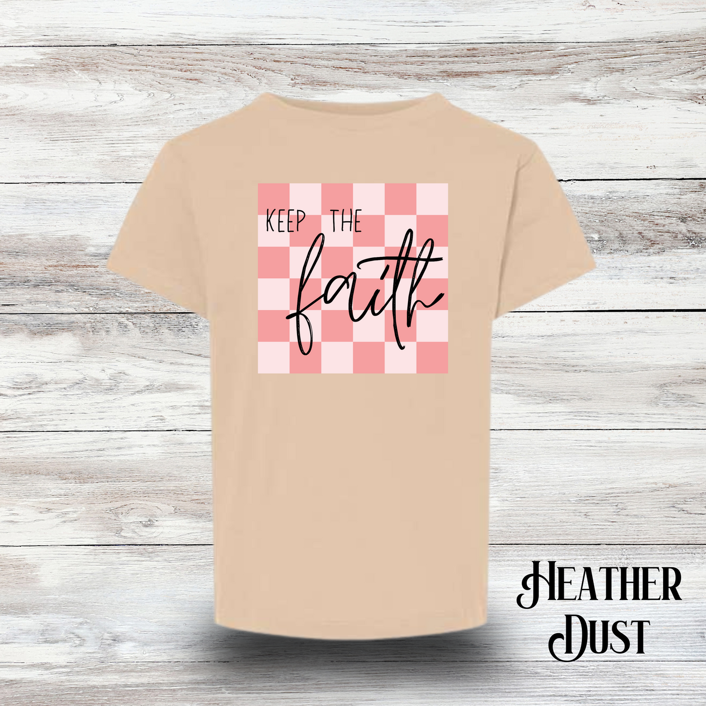 Keep The Faith Checkered Tee - Toddler