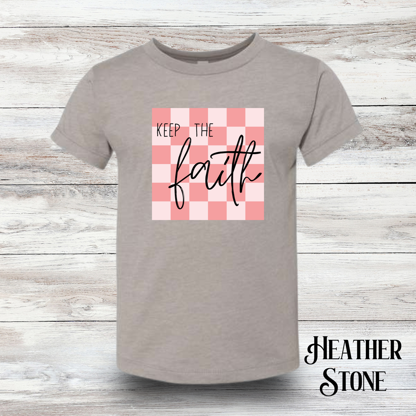 Keep The Faith Checkered Tee - Toddler