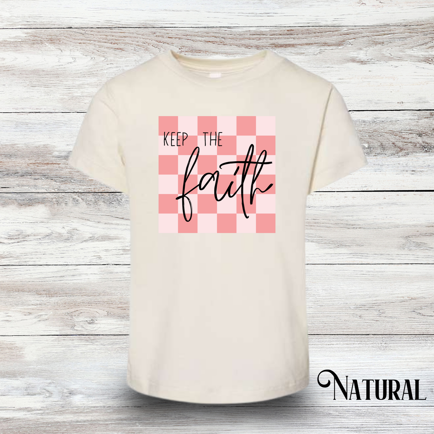 Keep The Faith Checkered Tee - Toddler