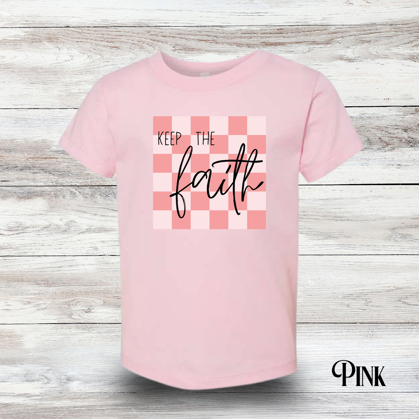 Keep The Faith Checkered Tee - Toddler