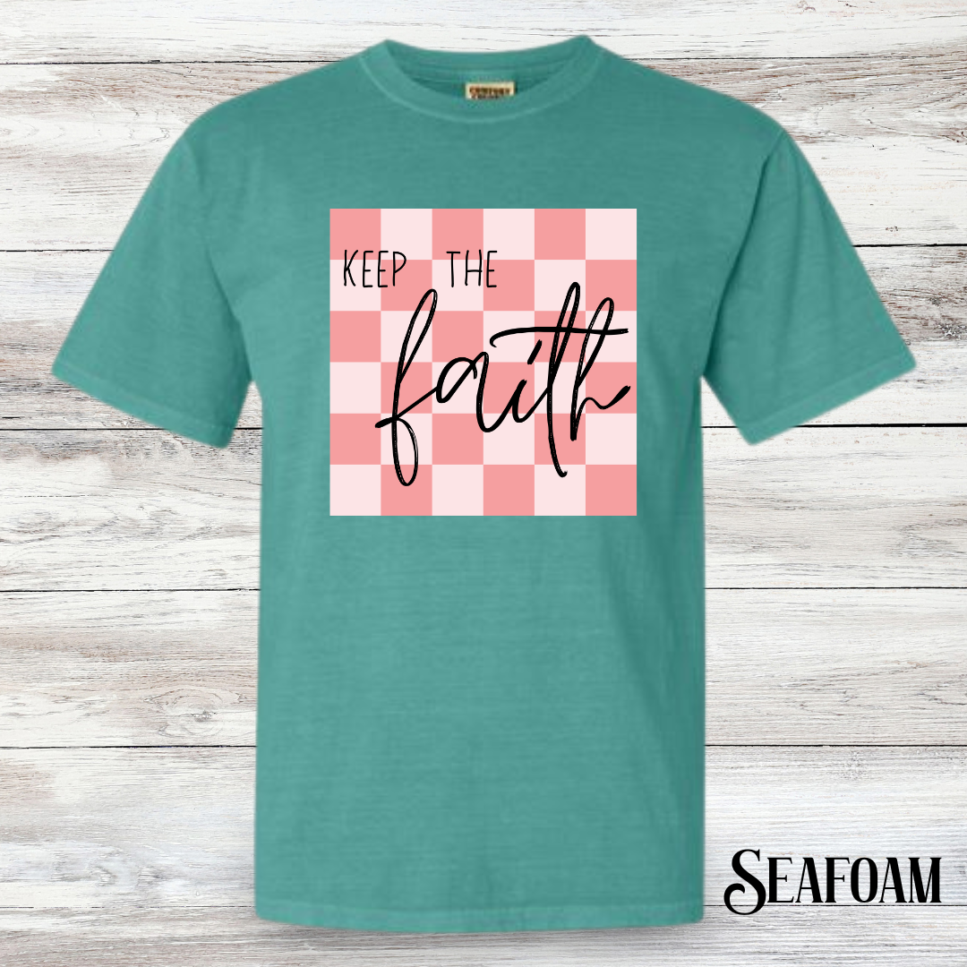 Keep The Faith Checkered Tee - Adult
