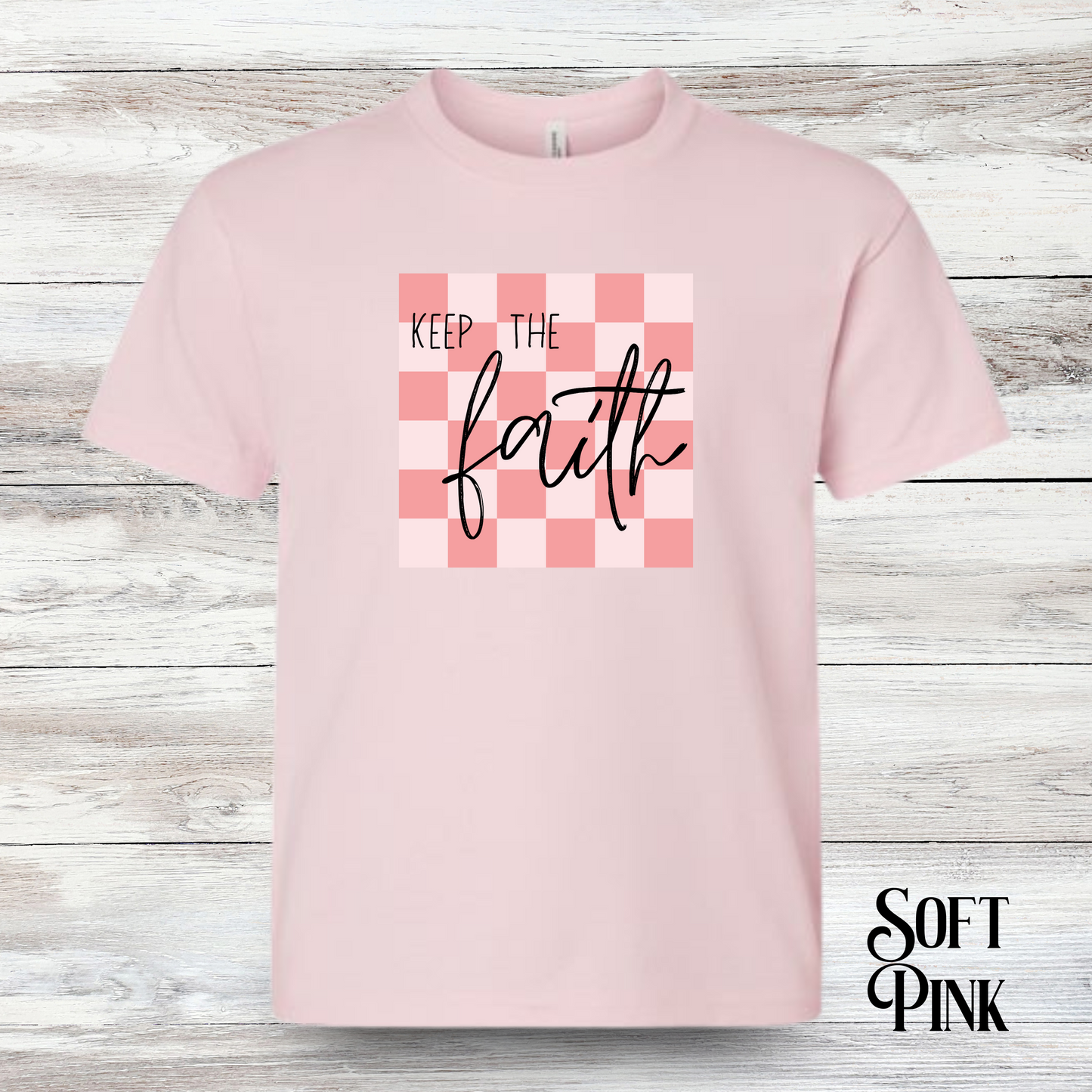 Keep The Faith Checkered Tee - Youth