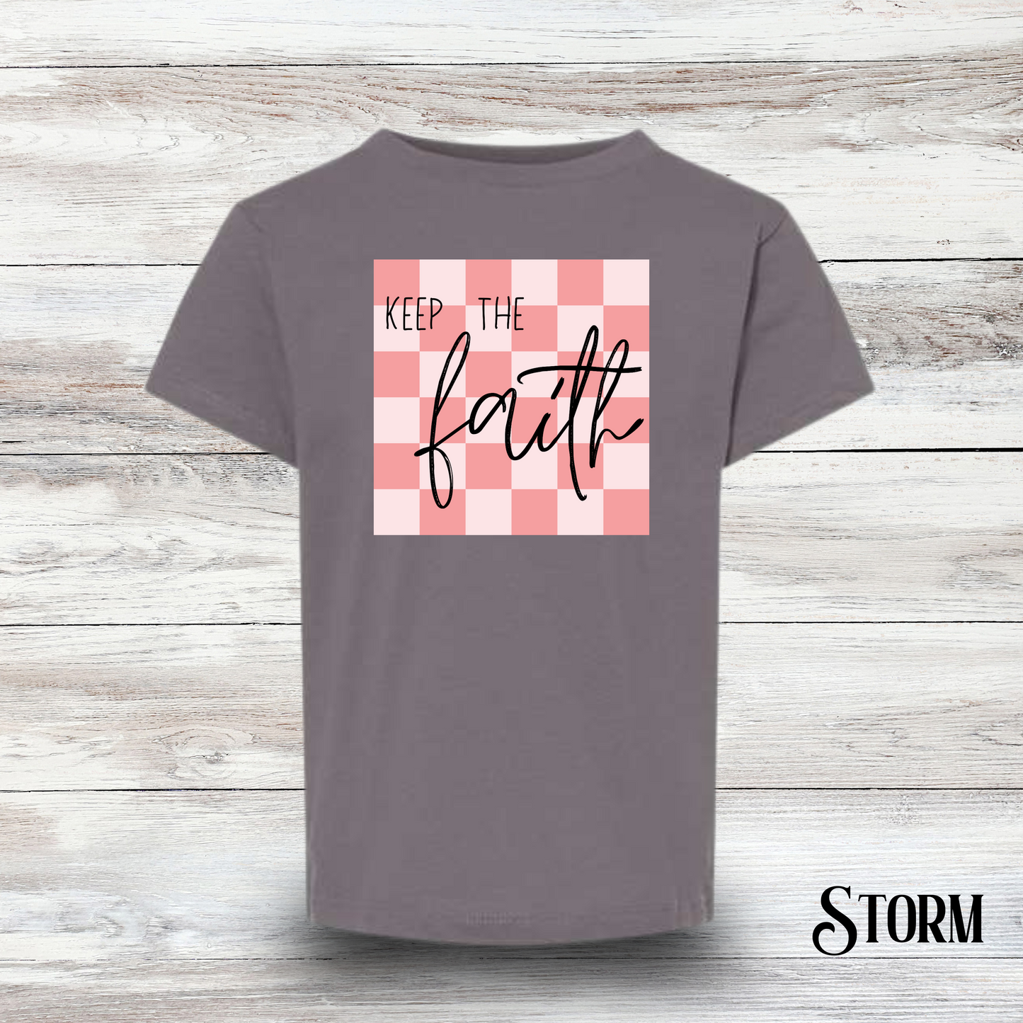 Keep The Faith Checkered Tee - Toddler