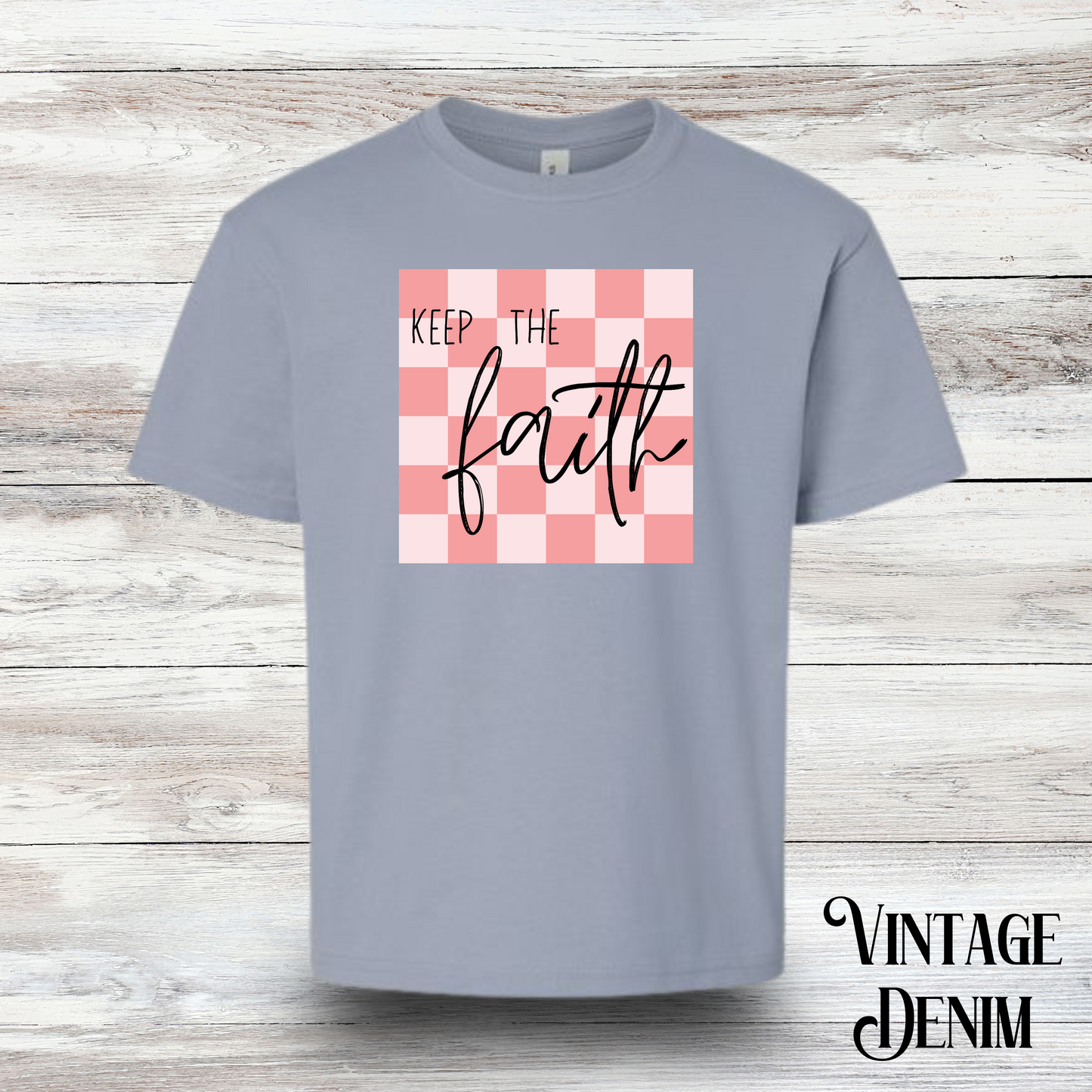 Keep The Faith Checkered Tee - Youth