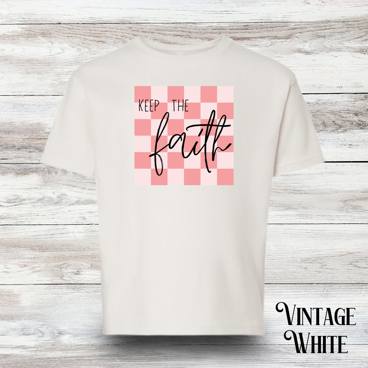 Keep The Faith Checkered Tee - Youth
