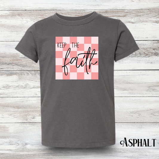 Keep The Faith Checkered Tee - Toddler