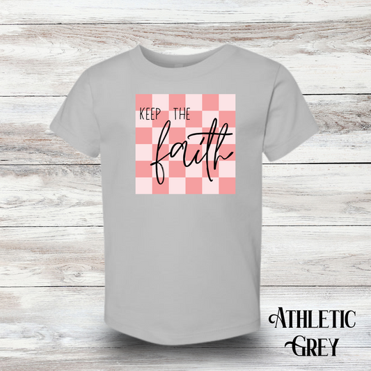Keep The Faith Checkered Tee - Toddler