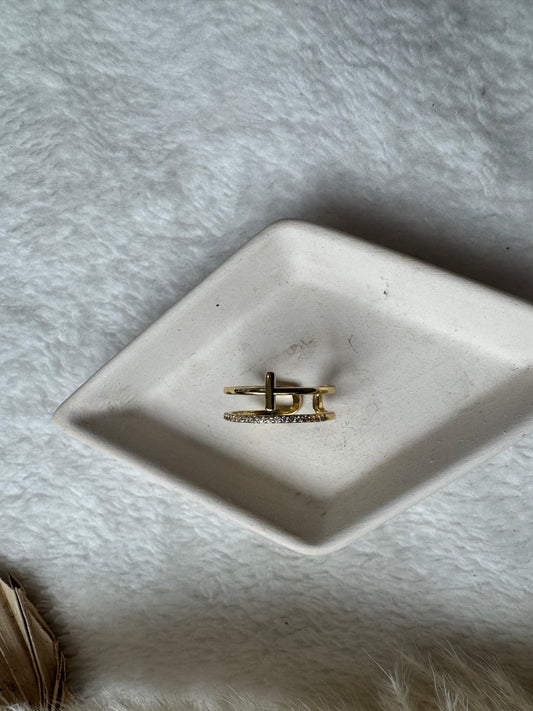 Side Cross Double Ring